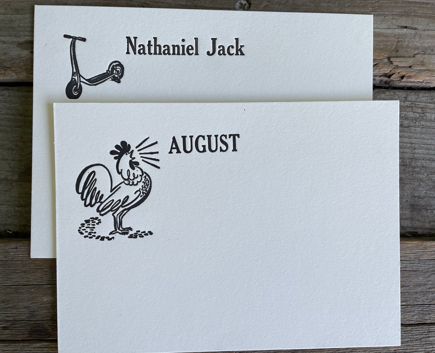 Personalized Letterpress Stationery Cards